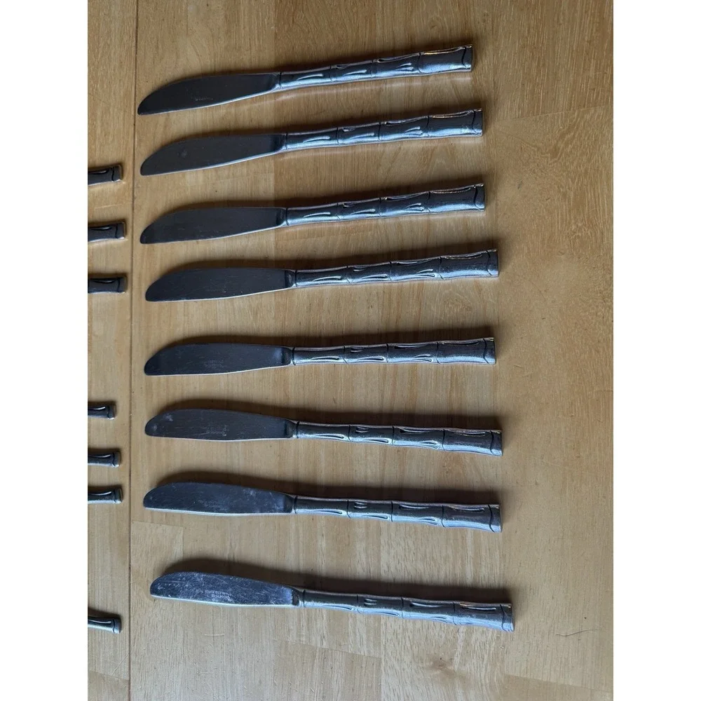 Stanley Roberts Rogers Citadel Bamboo Stainless Flatware 22 Piece Set Korea